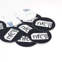 30mm Navy Blue PVC NFC Sticker NTAG216  with white NFC enabled logo